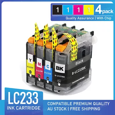 4x Generic LC233 LC 233 Ink For Brother DCP-J4120DWMFC-J4620DW/J5320DW/J5720DW • $14.90