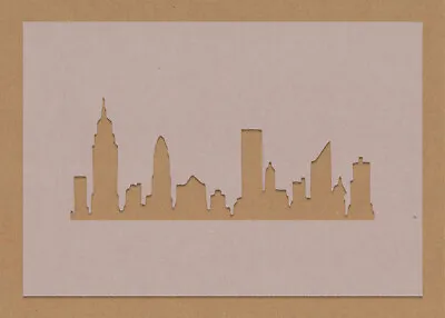 £3.49 • Buy City Skyline Silhouette New York Stencils Crafting Crafts Decorating Spray 