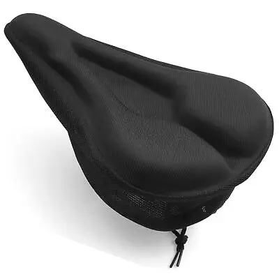 Bike Seat Cover Cushion Padded Bicycle Gel Saddle Extra Comfort Spin Exercise • £6.99