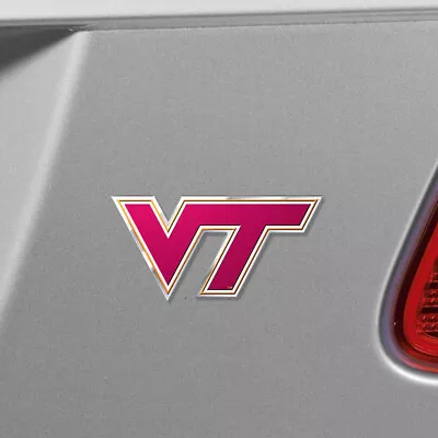 NCAA - Virginia Tech Hokies Heavy Duty Aluminum Embossed Color Emblem • $24.99
