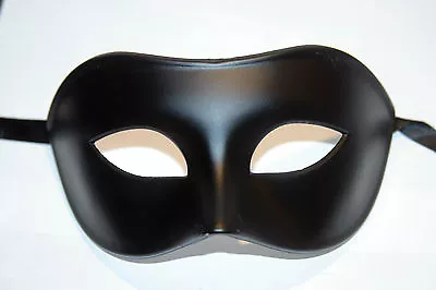  QUALITY MENS MIDNIGHT BLACK Venetian Masquerade Party Eye Carnival Mask  • £10.99