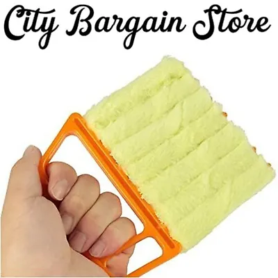 Orange Venetian Blind Cleaner With Handle Washable Micro Fibre Duster • £3.99