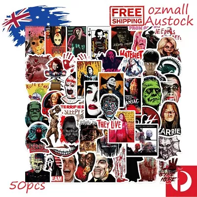 50pcs Horror Movie Stickers Bomb Set Vinyl Laptop Skateboard • $4.99