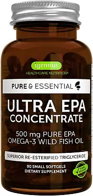 New Pure & Essential Pure EPA Omega-3 Concentrate 500 Mg EPA Only Fish - AU • $64.18