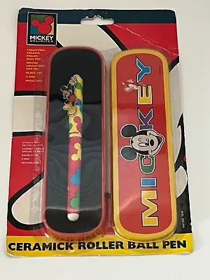 1995 DISNEY Art Deco MICKEY MOUSE Collectible Ceramick Roller Ball Pen & Tin NEW • $8