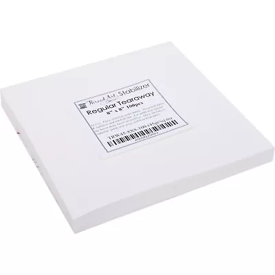 MEDIUM WEIGHT TEARAWAY EMBROIDERY MACHINE STABILIZER BACKING - 100 8 X8  SHEETS • $14.99