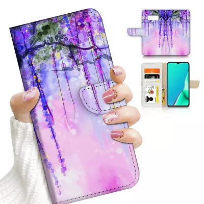 ( For Samsung S7 ) Wallet Flip Case Cover AJ23782 Purple Flower • $12.99