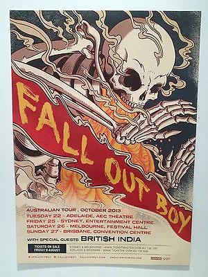 FALL OUT BOY Australian Tour Poster 2013 Infinity On High Save Rock & Roll **NEW • $25