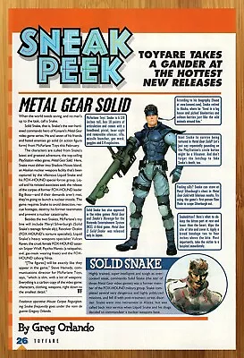 1997 McFarlane Toys Metal Gear Solid Snake Figure Print Ad/Poster Toy Promo Art • $14.99