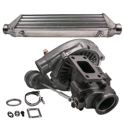 $238.47 • Buy 1x T04E V-Band Turbocharger +1x 27x7x2.5 2.5  Universal Intercooler