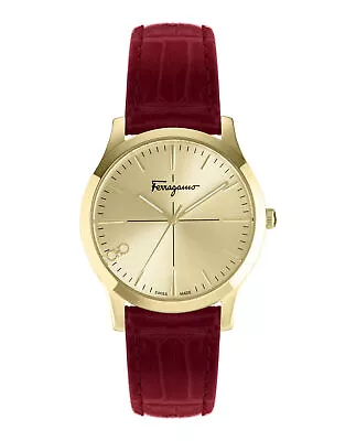 Salvatore Ferragamo Womens Ferragamo Slim Gold 35mm Strap Fashion Watch • $295.75