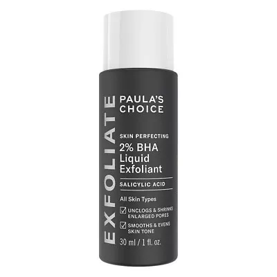 SKIN PERFECTING 2% BHA Liquid Face Exfoliating - Peel Fights Blackheads 30 Ml • £12.80