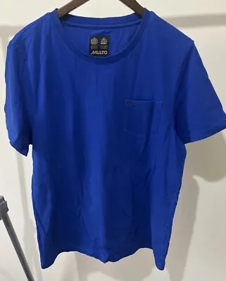 Musto T Shirt Medium Blue Pocket  • £13