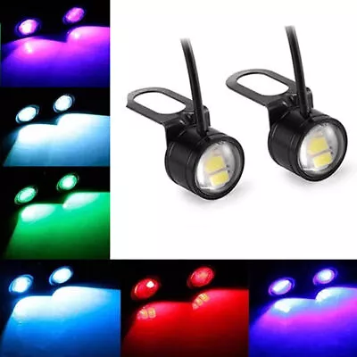 Motorcycle Led Light  2pcs Motorcycle Eagle Eye Warning Light 12V Warning Brake • $7.02