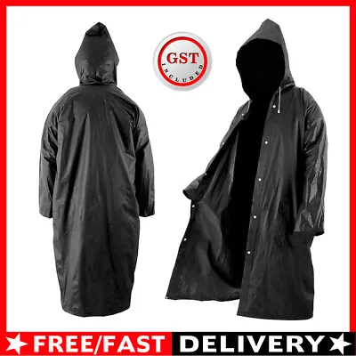 Waterproof Raincoat Jacket Mens Womens Long Hooded Rainwear EVA Rain Coat • $8.32