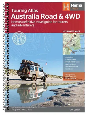 $40.50 • Buy Australia Road & 4WD Touring Atlas Hema 13th Edition With 187 Updated Maps 