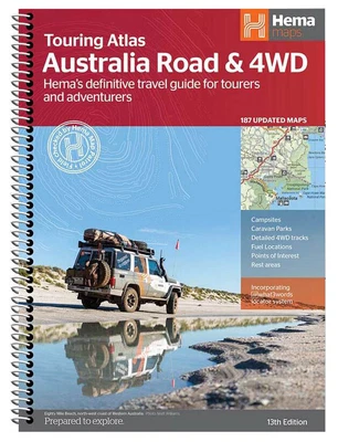 $40.50 • Buy Australia Road & 4WD Touring Atlas Hema 13th Edition With 187 Updated Maps 