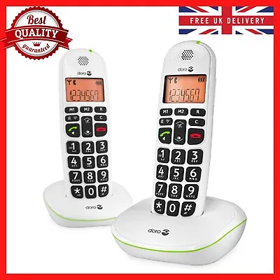 Big Buttons Cordless Phone Answer Machine Landline Telephone Twin Handset NEW UK • £64.38