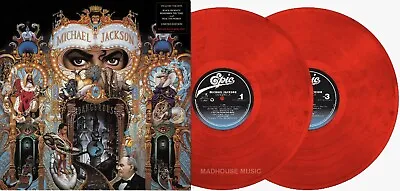 MICHAEL JACKSON LP X 2 Dangerous RED & BLACK SWIRL VINYL Limited Edn. SEALED • $50.47