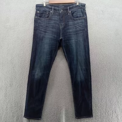Lucky Brand Jeans Mens 34x32 Blue 110 Slim Fit Low Rise Narrow Leg Classic • $27.99