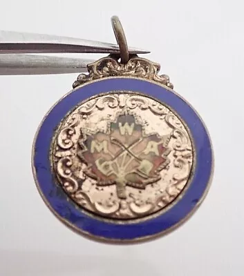 Antique Gold Filled MWA Modern Woodmen Of America Enamel Pocket Watch Chain Fob • $40