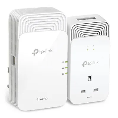 Tp-link PGW2440 G.hn2400 Dual Pack Powerline Kit WiFi6 AX1800 (1201+574 ) 2+1  • £208.56