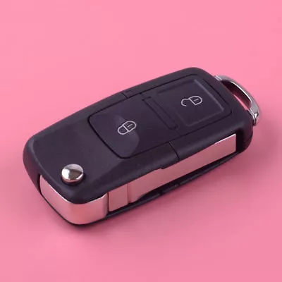 2 Button Flip Blank Remote Key Case Shell Fit For VW Bora Golf Passat • $6.91