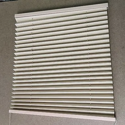 14  W X 50  L Tan Pleated Window Shades Blind Night Tan Color RV Trailer Camper • $20