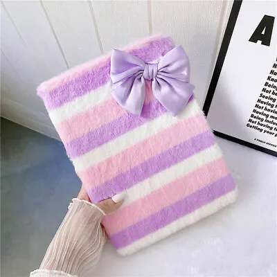 £15.59 • Buy Plush Fluffy Bow Stand Tablet Case For Apple IPad 5 6 7 Pro Air 1 2 3 Mini 3 4 5