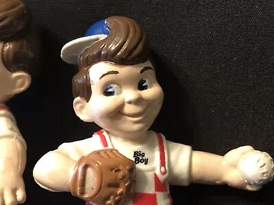 Vintage 2 Bob's Big Boy Baseball Pitcher  And Roller Skates Toy Figure Miniature • $19