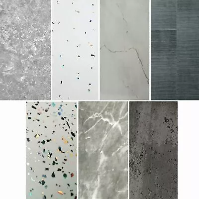 10 White Black Grey Sparkle Marble Shower Bathroom Kitchen PVC Cladding Panels • £84