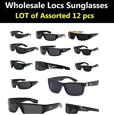 WHOLESALE BULK LOT Of LOCS SUNGLASSES 12pc BEST SELLERS FREE SHIPPING IN THE USA • $54.55