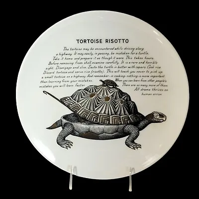 Piero Fornasetti Milano Fleming Joffe Recipe Plate TORTOISE RISOTTO Italy • $299.95