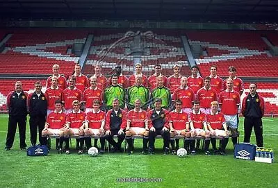 Manchester United FC Official 1998-1999 EPL Team Portrait POSTER At Old Trafford • $19.99