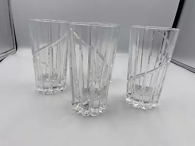 Set Of 4 Mikasa Crystal UPTOWN Highball Glasses • $110.49