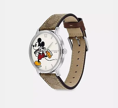 Coach Disney X  Mickey Mouse Men's Grand Watch 40 Mm New Rare Gift • $199.99