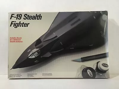 F-19 STEALTH FIGHTER 1/48 Plastic Model 1986 Testors • $90