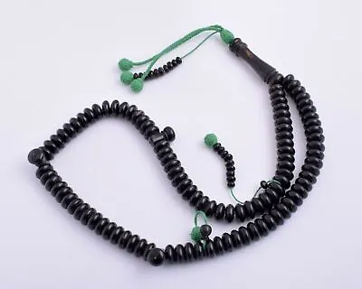 Prayer Beads- Black Coral-Yusr Komboloi-Islamic Tasbih-سبحة يسر البحر الاحمر • $299