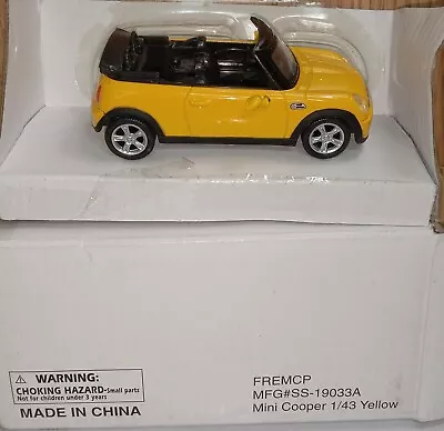 Diecast Car Mini Cooper Yellow 1:43 Scale National Motor Museum Mint • $12.99