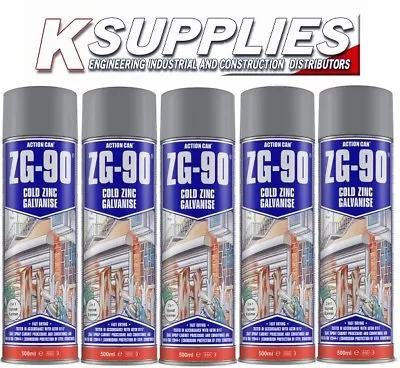 £30.98 • Buy Action Can ZG 90 Cold Zinc Galvanising Spray Paint 500ml 