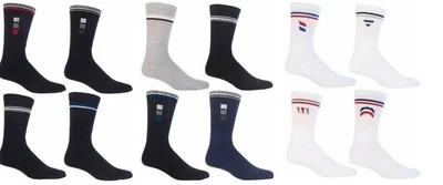 £4.94 • Buy Mens Big Foot Sports Socks Black White Or Colours Pack Of 3 Size 11-13.5