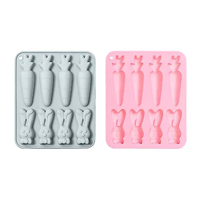 3D Easter Carrot Bunny Silicone Mold Baking Cake Chocolate Fondant Candy Mould • £7.06