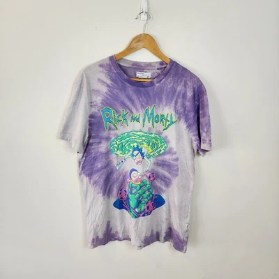 $11.20 • Buy Bershka Rick And Morty T Shirt Tee Unisex Tie Dye Animated Cartoon Top Size L 