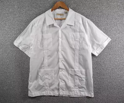 £24.50 • Buy HAVANERA Men's White Guayabera Traditional Cuban Mexican Button Shirt - 2XL XXL