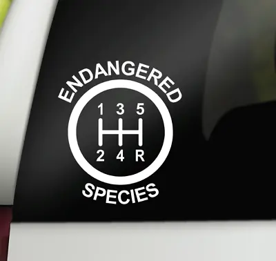 5 Speed Manual Decal 'Endangered Species' Funny Car Decal Funny Car Sticker • $4.61