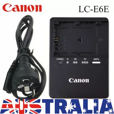 Genuine Original Canon LC-E6E Charger LP-E6 EOS 5D Mark II 70D EOS 60D EOS 60Da • $21.99