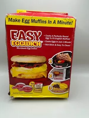 2 Set EASY EGGWICH MICROWAVE EGG MUFFINS COOKER IN A MINUTE-NEW IN BOX • $5.99