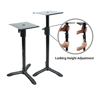 Harmony Audio HA-BKSPKS Home Studio Monitor Stands Bookshelf Speaker Stand Pair • $49.95