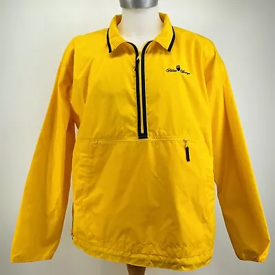 Gear For Sports Mens Golf Rain Jacket Sz L 1/2 Zip Pullover Windbreaker Yellow  • $19.99