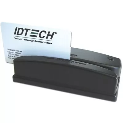 ID Tech WCR3237-700US Sealed Bar Code MagStripe Card Reader USB BLACK • $30